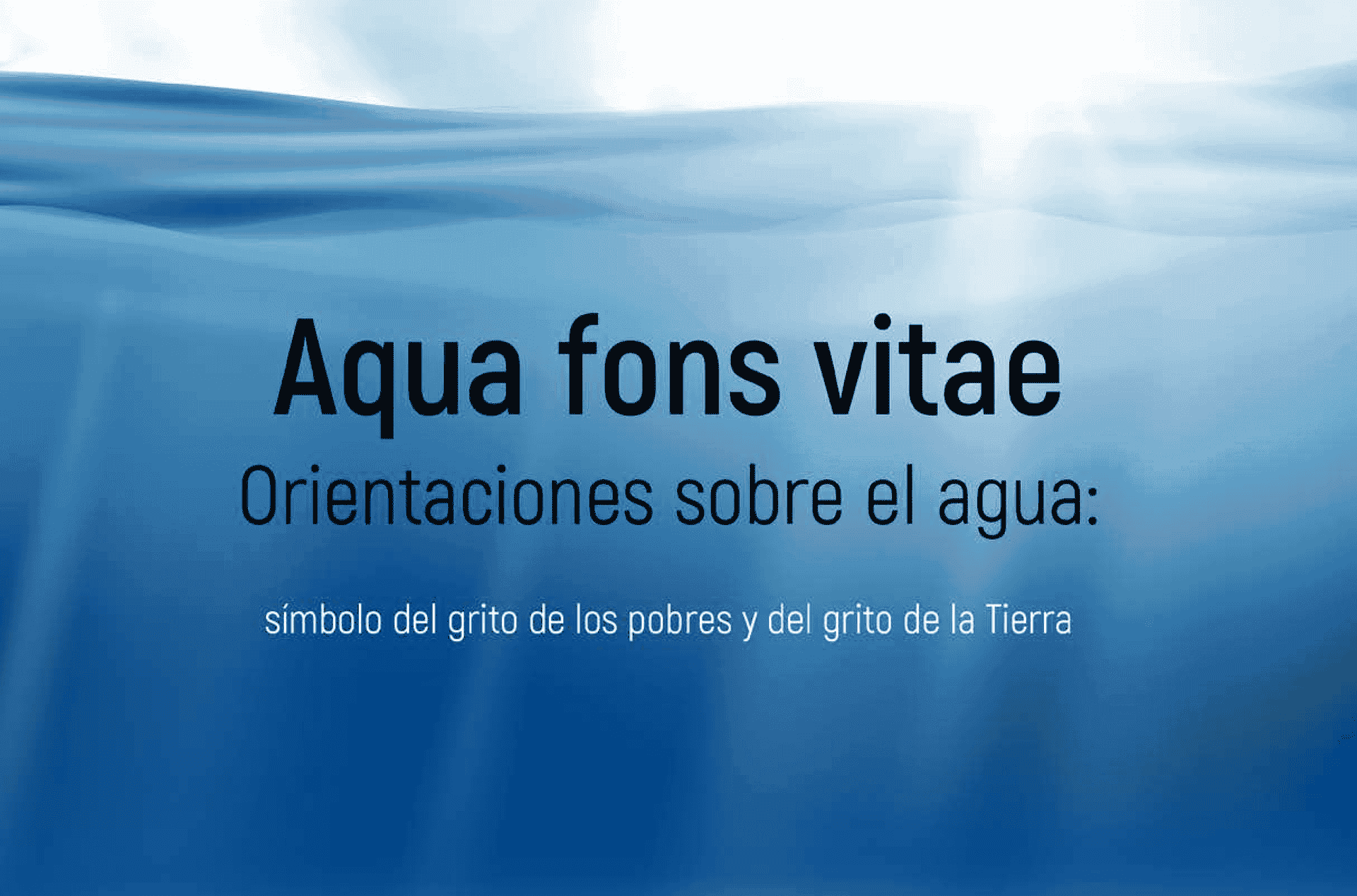 Aqua fons vitae: el Dicasterio para el Desarrollo Humano Integral completa sus traducciones