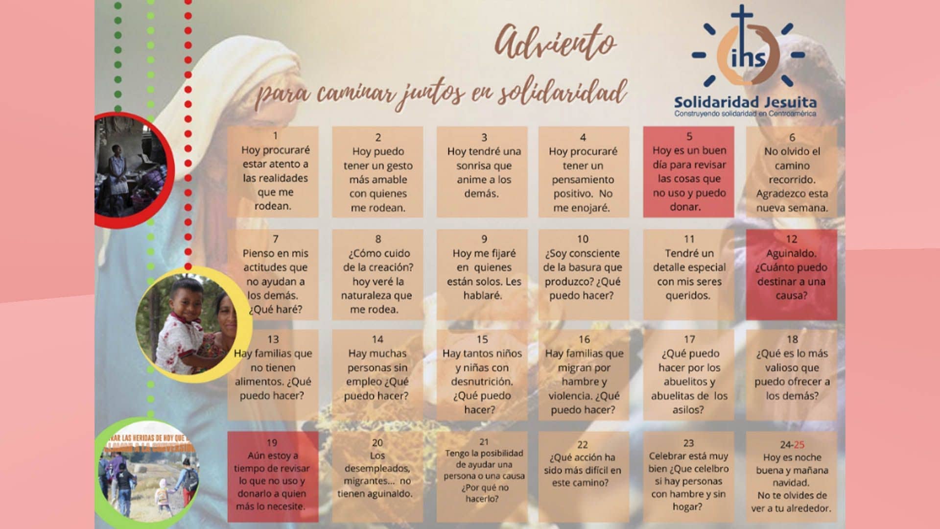 Un calendario solidario para Adviento