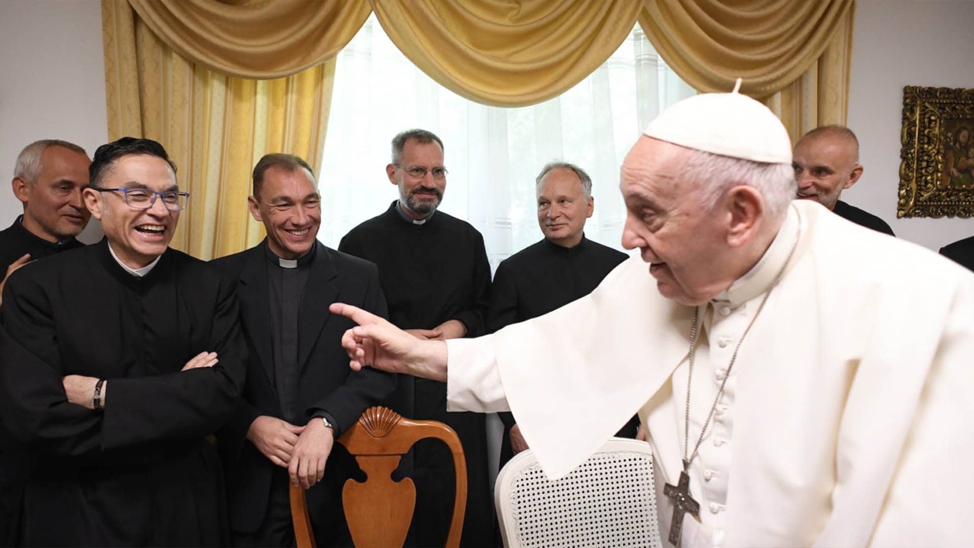 Francisco con los jesuitas rusos: 