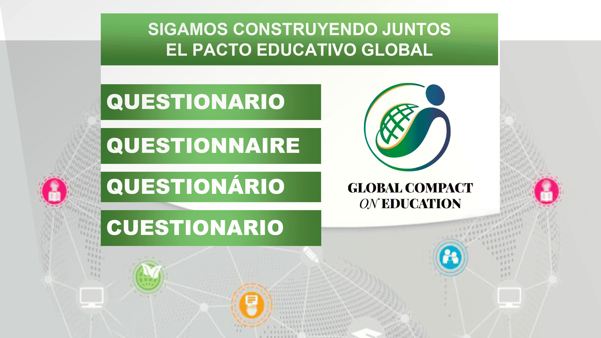 Sigamos construyendo juntos el Pacto Educativo Global (PEG)